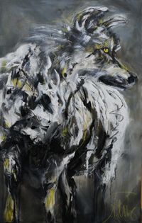 Der Wolf im Schafspelz 60 x100. cm