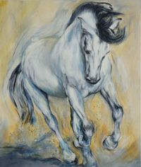 caballo blanco 100 x120 cm